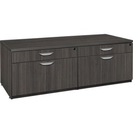 REGENCY SEATING Regency Legacy Double Lateral Low Credenza, Ash Grey LCSLFLF6020AG